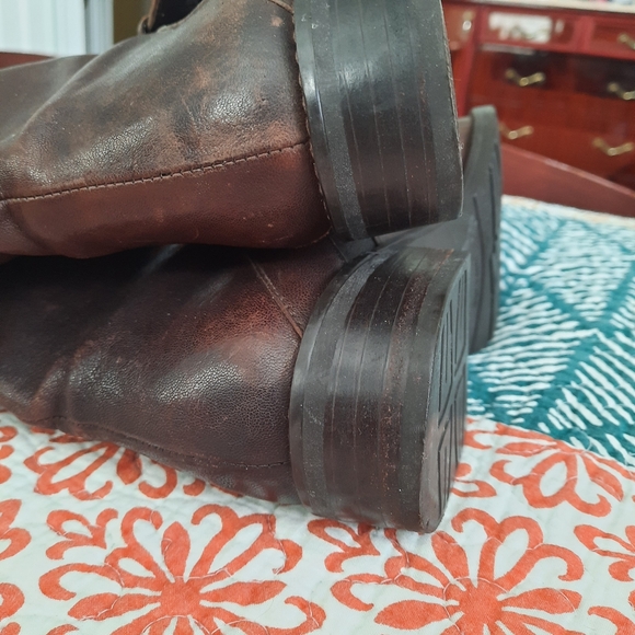 Stuart Weitzman Leather Buckle Boots SZ 8 - Picture 9 of 9